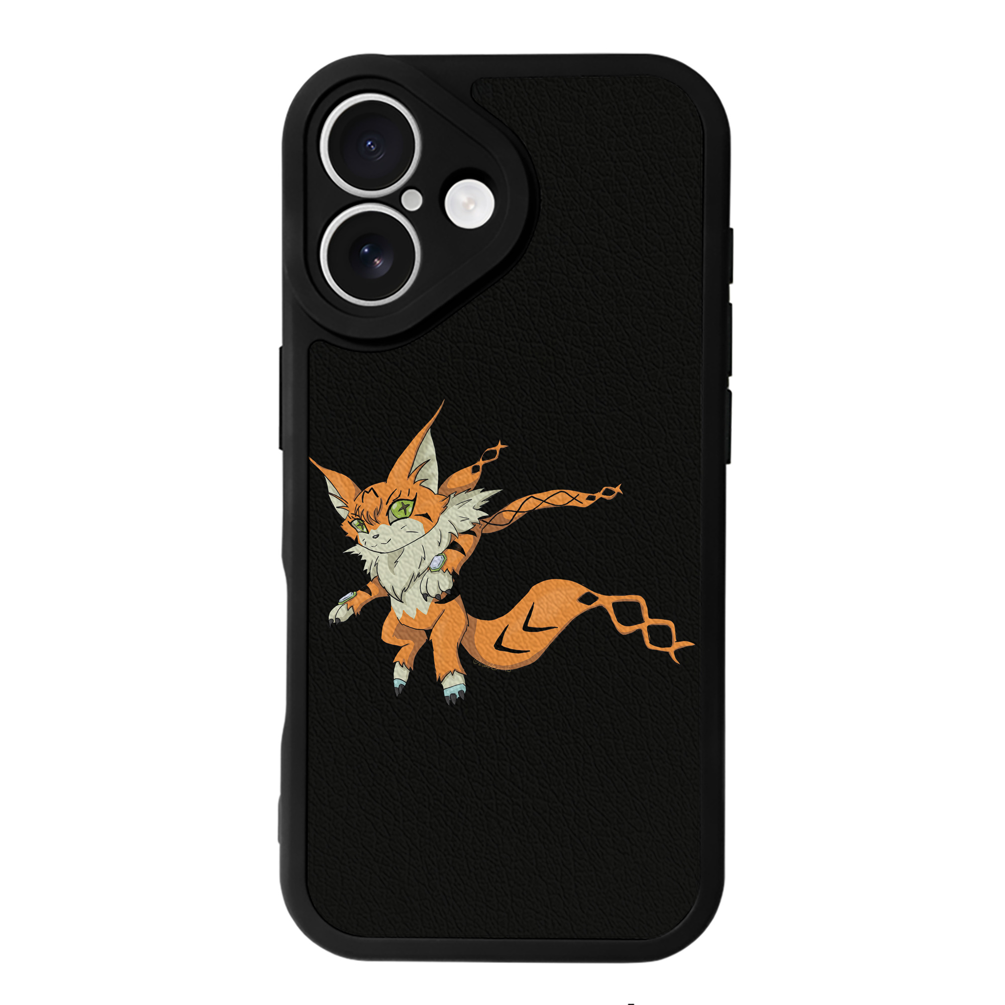 （画像用） Digimon デジタルモンスター/デジモン 【iPhone 16シリーズ対応】シリコンスマホケース（レザー調） 材質：シリコン